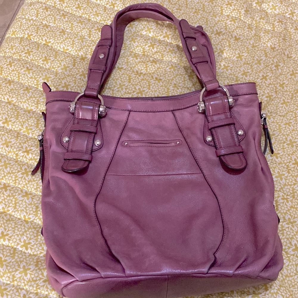 B. Makowsky Dusty Mauve Leather bag